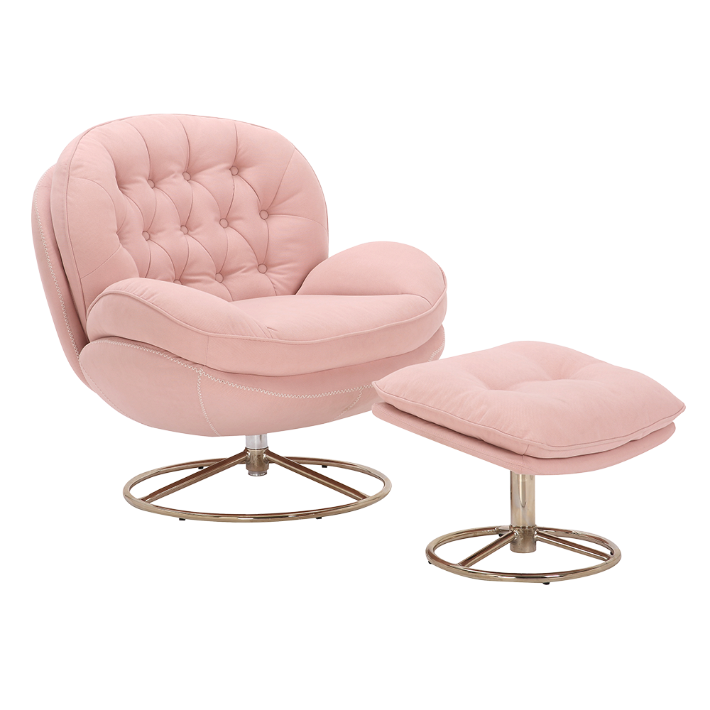 FRX18841-2 Modern design fritidsstol med fotpall